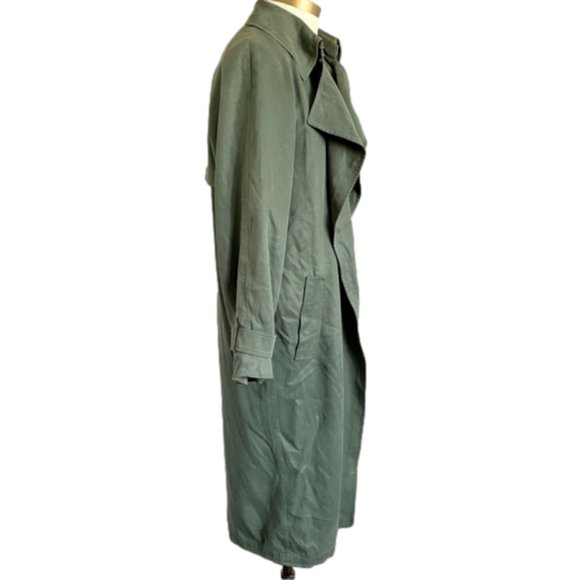 Aritzia Babaton Monterey (Green) Lawson Open Trench Coat - M - Picture 5 of 14